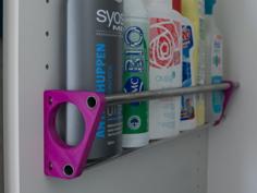 Bottle Storage Attached To Shelf Holes Ø<50mm 3D Printer Model