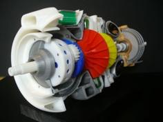 Turboprop Engine 3D Printer Model