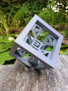 Tesseract Cube Decoration 3D Printer Model