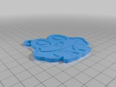 Cute Froakie Chibi Pokemon Fridge Magnet/Keychain 3D Printer Model