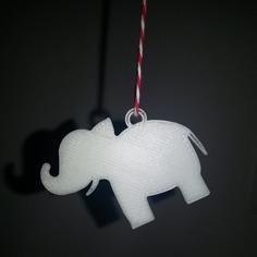 White Elephant Gift Tag 3D Printer Model