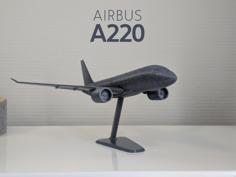 Airbus A220 – Modern Jet Airplane – 1:144 3D Printer Model