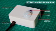 Sensor Node Enclosure For ESP8266 (DHT11, TSL2561, PIR) 3D Printer Model