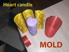 Heart Candle Mold 3D Printer Model