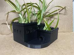 Medieval Castle Planter Pot, With Drainage Pool (Updated) 3D Printer Model