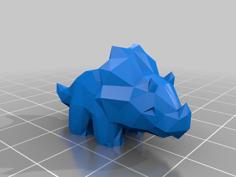 Low Poly Triceratops 3D Printer Model