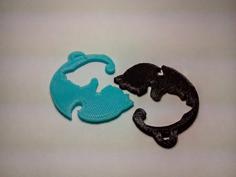 Ying Yang Cat 3D Printer Model