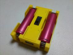 18650 X 2 Battery Bank 3D Printer Model