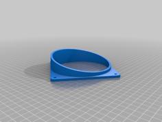 120mm Fan Cornered Angled Mount 3D Printer Model