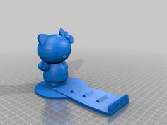 Hello Kitty Phone Stand 3D Printer Model