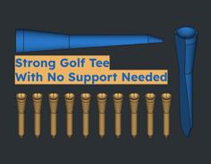 Strong Golf Tee With No Support Needed 3D Printer Model