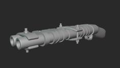 Crude Double Barrel Shotgun – Tabletop Miniatures 3D Printer Model