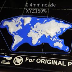 3D World Map 3D Printer Model