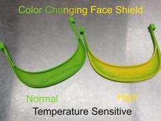 Temperature Sensitive Color Changing Face Shield 3D Printer Model