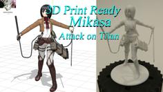 3D PRINT READY!! Mikasa From Attack On Titan 3D Printer Model