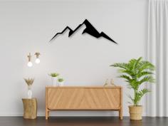 Mountain, Wall Decor, Home Decoration 3D Printer Model