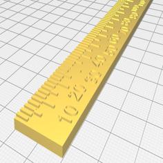 250 Mm Ruler 3D Printer Model