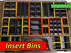 Harbor Freight Parts Bin Inserts – Large/Medium Boxes 3D Printer Model