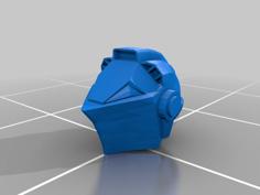 Plain_PaleBlack_Crusader_Head+3DSMAX_model 3D Printer Model