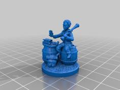 Gnom Mage With Gun 3D Printer Model