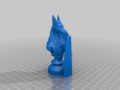 Anubis-chess-part_REMIXED-by-Lizzy77_No-overhang 3D Printer Model