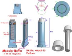 VFC M4 HK416 Buffer 3D Printer Model