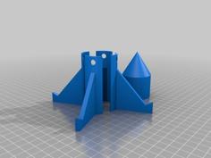 1 Inch PVC Rocket Fins And Cone 3D Printer Model