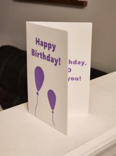 Birthday Card 3D Printer Model