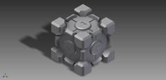 Companion Cube Detailed 3D Printer Model