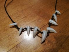 Dinosaur Teeth Necklace 3D Printer Model