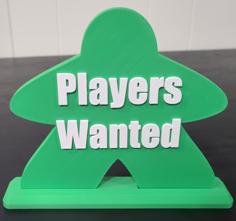 Players Wanted Sign 3D Printer Model