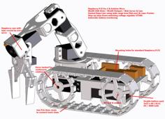 Autonomous-Webserved-Tanktrack-Robot 3D Printer Model