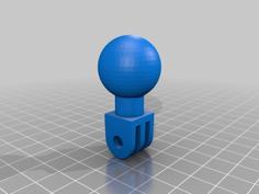 GoPro To RAM 1″ Ball Mount Adapter. 3D Printer Model