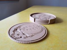 Grateful Dead Coaster Set 3D Printer Model