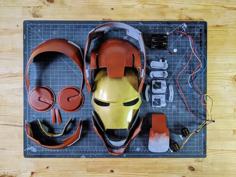 Iron Man Helmet, Articulated, Wearable 3D Printer Model