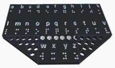 Braille Alphabet Translator A-Z 18 X 12 Cm 3D Printer Model