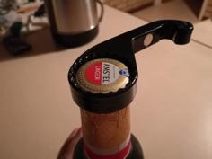 One Handed Bottle Opener With Twist Off Gripper 3D Printer Model