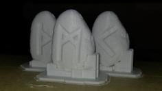 Futhark Rune Stone Pendants 3D Printer Model