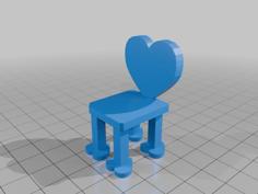 Heart Chair For Fairies Or Dolls ! 3D Printer Model