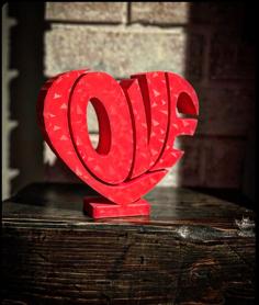 Love Heart Stand 3D Printer Model