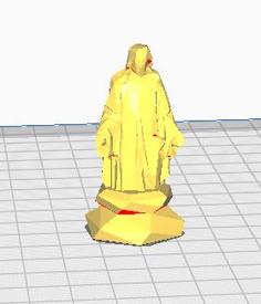 Low-Poly Jesus Christ Chess Pea(i)ce 3D Printer Model