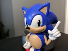 Sonic The Hedgehog! (with Logo) 3D Printer Model