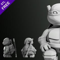 Little Turtle Warrior – Bo Staff 3D Printer Model