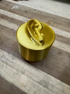 Human Ear With Earbud Box And Lid 3D Printer Model