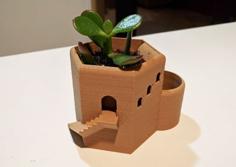 Tower Hex Planter Pot 3D Printer Model