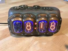 Steampunk Nixie Tube Clock 3D Printer Model