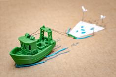 FIN The Little Trawler (visual Benchy) 3D Printer Model