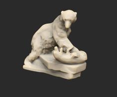 Polar Bear Statue 3D Printer Model