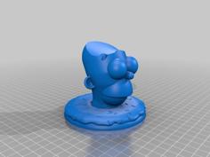 Homer Simpson Ps4 Controller Stand Mount 3D Printer Model