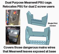 Ender 3 Max Meanwell PSU Relocation And Safety Enclosure V2 3D Printer Model